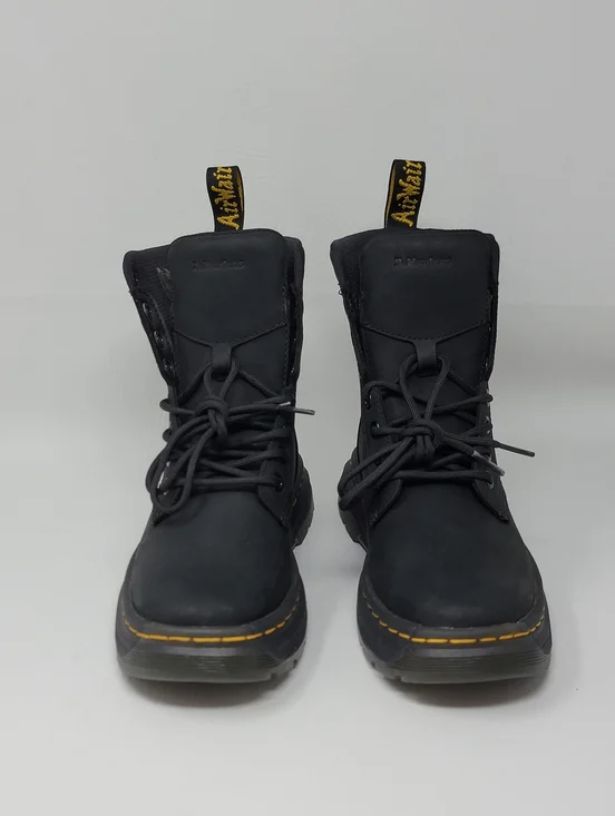 Dr. Martens Crewson Combat Boots Black Nubuck Lace Up Men's Size 4 New - Picture 5 of 10